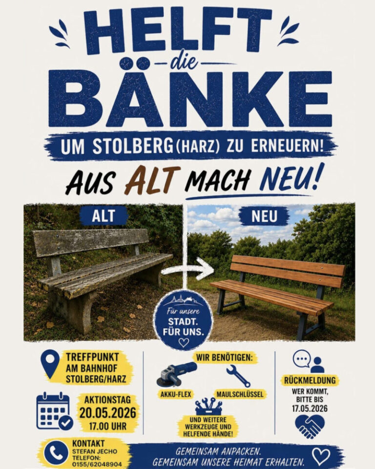 Helft die Bänke zu erneuern
